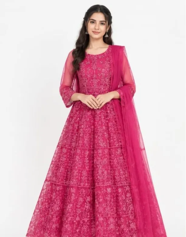 Embroidery stitched lehenga
